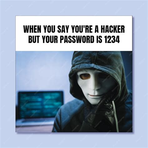Free Vector Funny Fake Hacker Meme Template