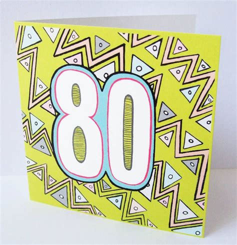 80th Birthday Card By Fays Studio Birthday Cards 80th Birthday