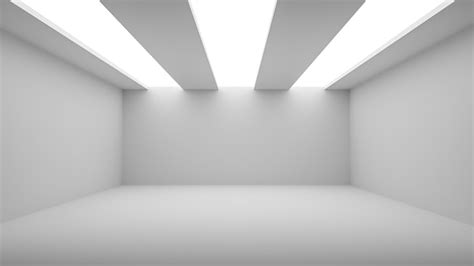 Studio White Room Background With Spotlight Premium Photo