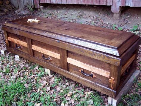 Free Shipping Wood Casket Pine Coffin Casket Rope Handles Etsy Wood