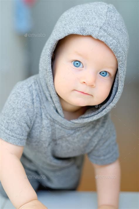 Baby Boy With Blue Eyes Stock Photo By Haveseen Photodune