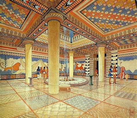 Minoan Religion Monumental Architecture Palaces Aerial View Of