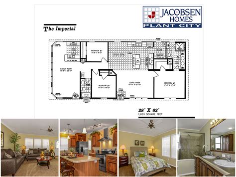 Imp 4623b 525 Mobile Home Floor Plan Jacobsen Mobile Homes Plant City