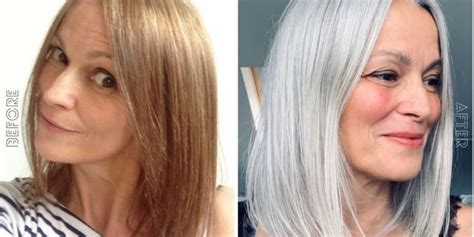Amazing Before And After Gray Hair Transition Pictures To Keep You