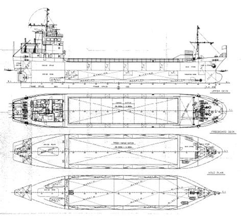 General Arrangement Drawing Of Cargo Ship Paintingthemillenniumfalcon