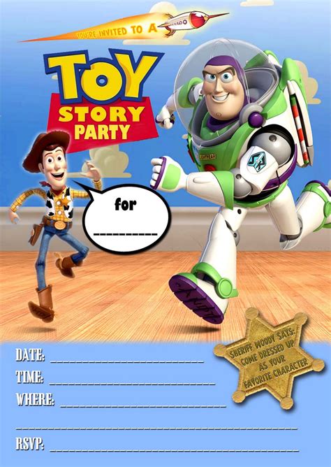 FREE Kids Party Invitations: Toy Story Party Invitation