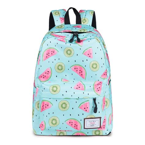 Ciker New Women Waterproof Backpack Fresh Cute Watermelon Printing