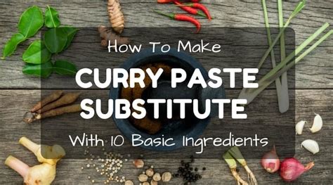 Curry Paste Substitute With 10 Basic Ingredients 2018