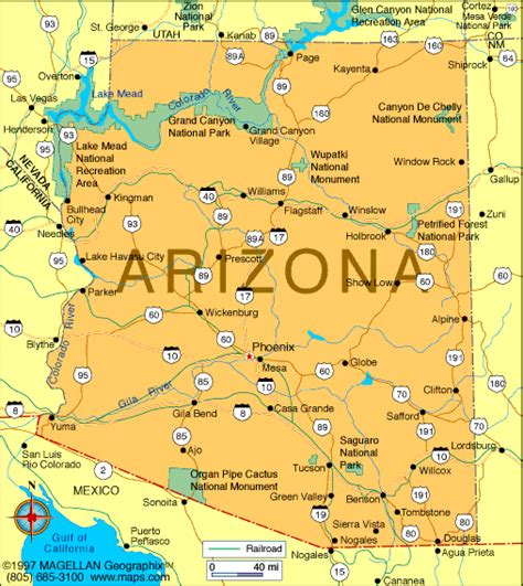 Arizona Map Infoplease