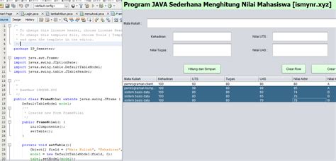 Program Java Gui Menghitung Nilai Mahasiswa Dengan Netbeans Coding Sexiz Pix