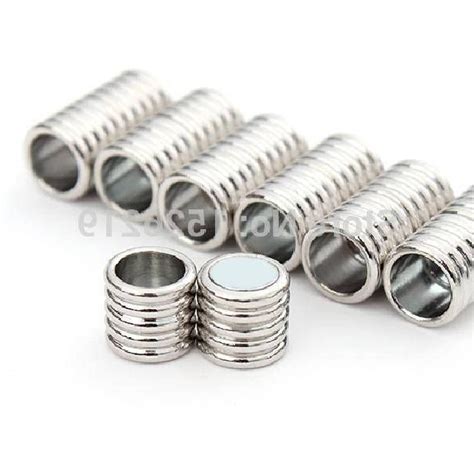 10pcs Rhodium Color Strong Magnetic Clasps Fit 4568mm Leather Cord
