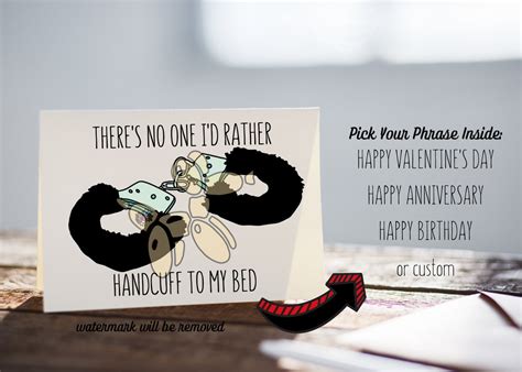 Cuffs Card Handcuffs Happy Birthday Or Anniversary Bdsm Etsy