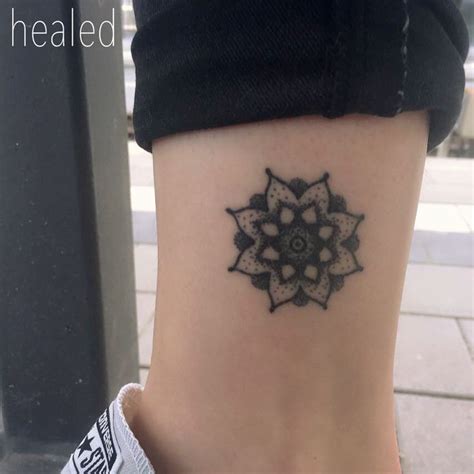 Healed Mandala Tattoo Smalltattoo Handpoked By Kokosmaedchen