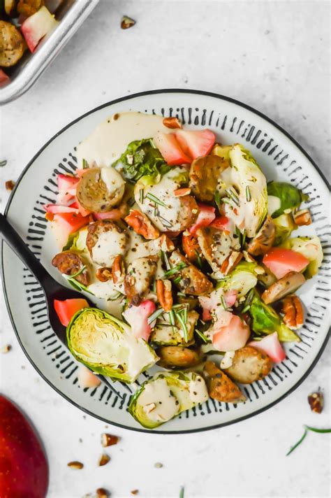 No more counting calories, we've done the hard work for you. Roasted Apple & Brussel Sprouts Sausage Bake 2.0 | Recipe ...