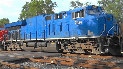 Csx Tank Train With Ge Demonstrator Unit And Cn Emd Youtube