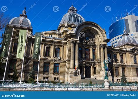 Bucharest Architecture Cec Bank Building Editorial Photo Image Of