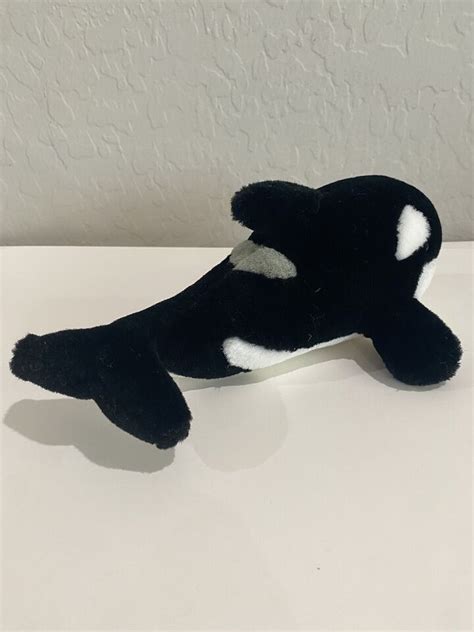 Seaworld Shamu Orca Killer Whale Plush 9” Bean Bag Stuffed Animal Ebay
