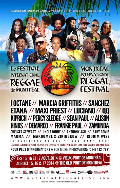 attention chaud reggae pour la 11e édition du festival international de reggae de montréal