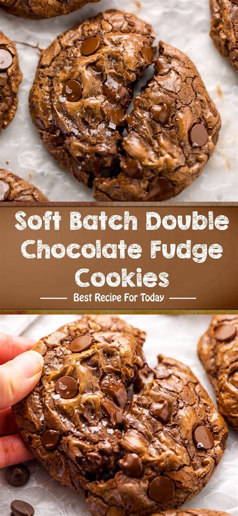Soft Batch Double Chocolate Fudge Cookies