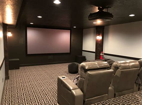 Theater Room In Basement Finished By Hope Custom Building In Alpine