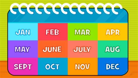 Months Name For Kids Months Of The Year With Spellings Preschool