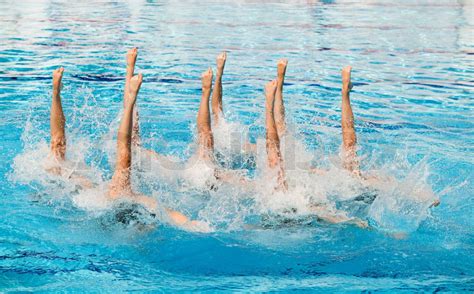 Synchronized Swimming Stock Image Colourbox