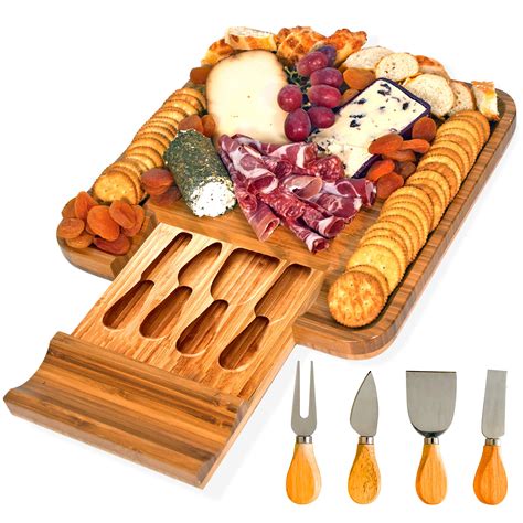 Buy Roots To Table Bamboo Cheese And Charcuterie Board Set This Cheese