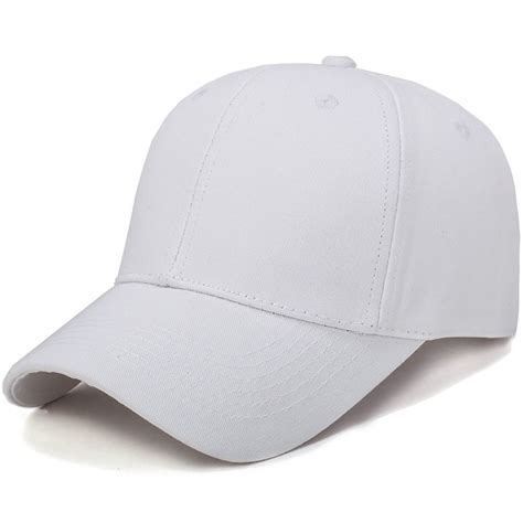solid color plain simple baseball cap men or women cap outdoor sun hat sale color white 🧢