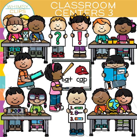 Classroom Centers Clip Art Set Three Images And Illustrations