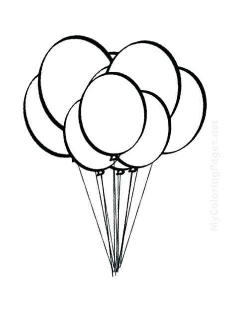 Birthday Balloon Coloring Pages At Free Printable
