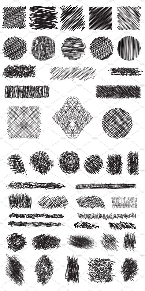 Vector Scribble Brushes Set By Kateja On Creativemarket Ink Drawing