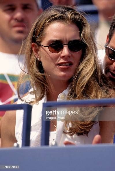 Brooke Shields Watches Tennis At The Us Open Circa September 1997 In