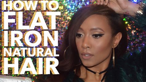 How To Flat Iron Natural Hair Youtube