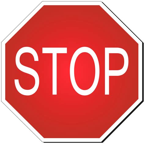 Stop Road Sign Png Clipart