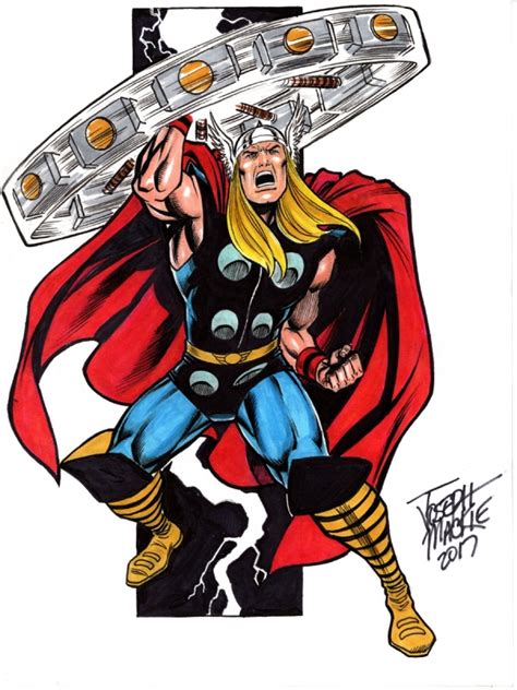 Joseph Mackie Thor In Jp Crushers Marvel Artwork Comic Art Gallery Room