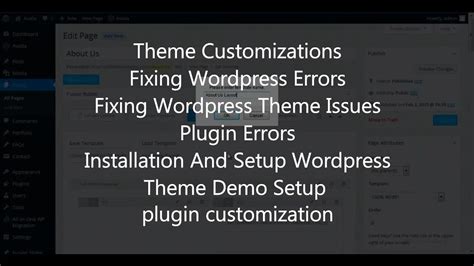 Wordpress Theme Customization Service Youtube