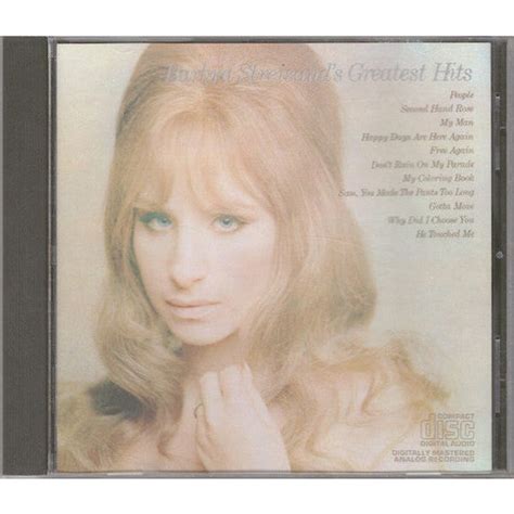 columbia media barbra streisand barbra streisands greatest hits cd pop stage screen poshmark