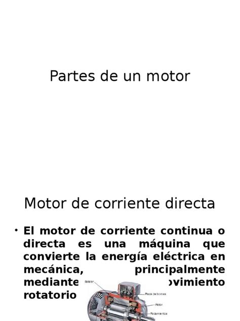 Partes De Un Motor Pdf Motor Eléctrico Componentes Eléctricos