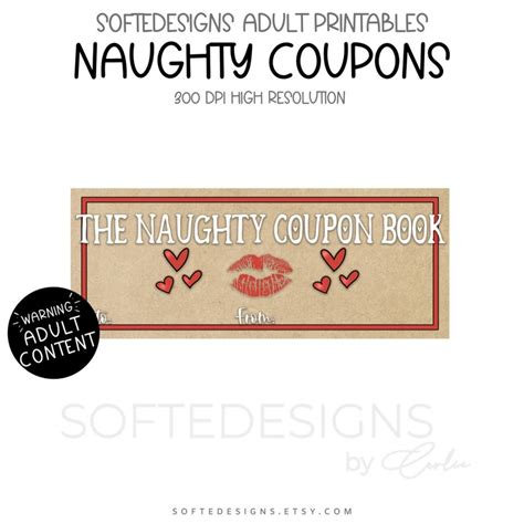 sex coupons couple coupon book naughty printable t etsy