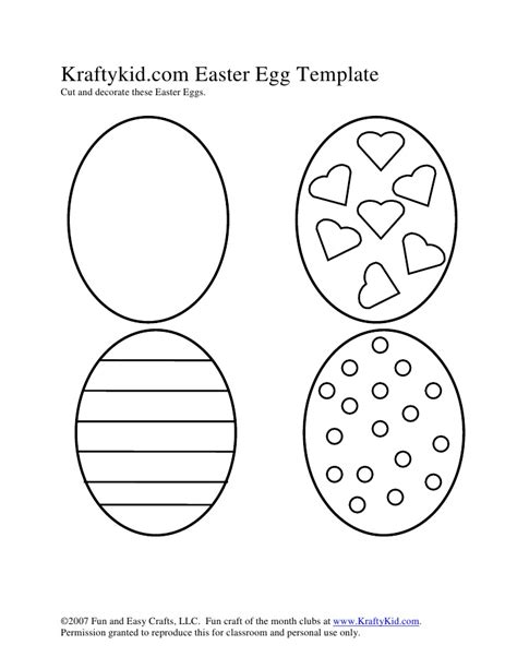 Not sure what to do with all the blank eggs you've just printed? Kraftykid.Com Easter Egg Template