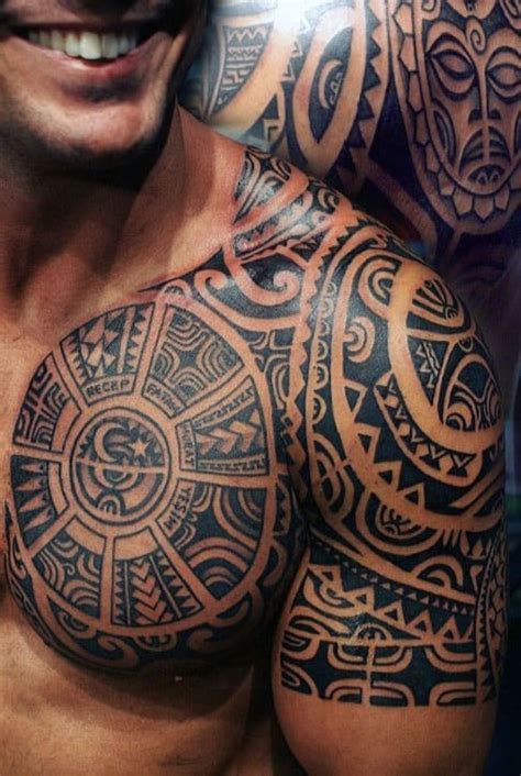Tribal Chest Tattoos For Men Masculine Design Ideas