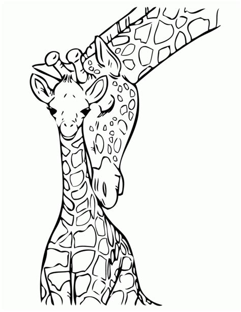 Cute Coloring Pages Of Giraffes - Coloring Home