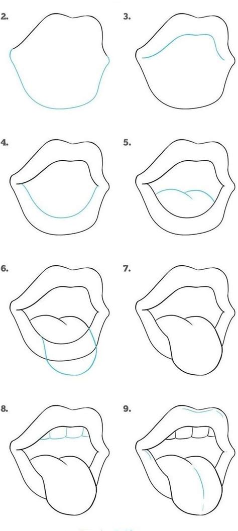 How To Draw A Lip Step By Step Drawing Tutorial Easy Cute Easy