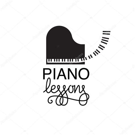 Piano lessons logo ⬇ Vector Image by © barkarola | Vector Stock 114468072