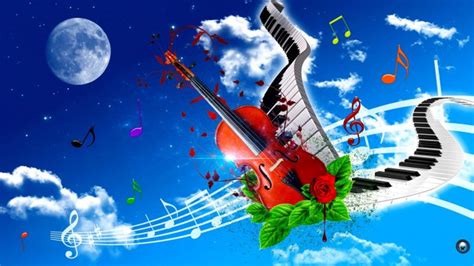 Abstract Wallpaper Music Is Love Guitar And Piano
