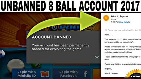 But many people feel down for losing. How to unbanned 8 ball pool account 2017 (100% guarantee ...