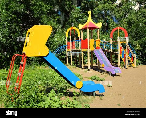 School Playground Swing Slide Hi Res Stock Photography And Images Alamy
