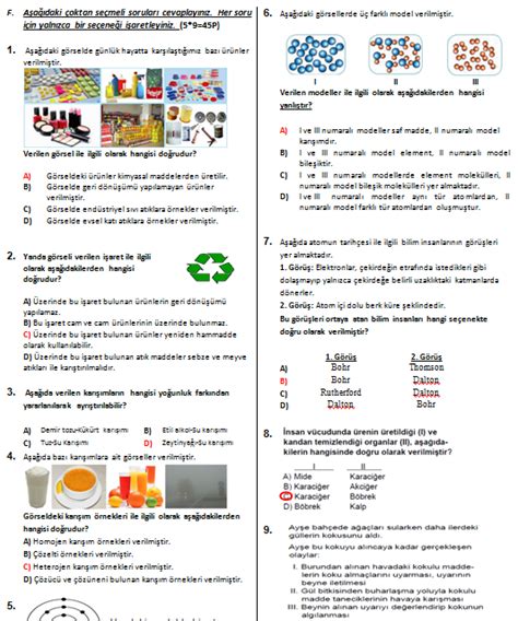 7.sınıf fen bilimleri 2.dönem 1.yazılı soru ve cevapları 2016-2017