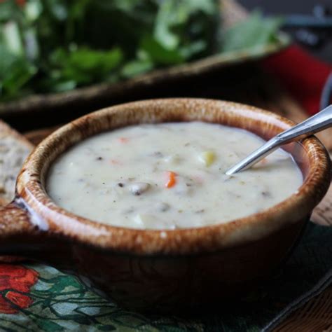 This creamy soup has simple ingredients and the best flavor. Lobster Pot's Clam Chowder