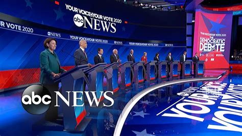 Democratic Candidates Debate Opening Statements L Abc News Youtube